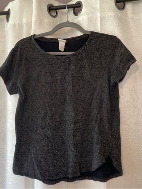 Polka dot Black Speckled Short Sleeve Tee